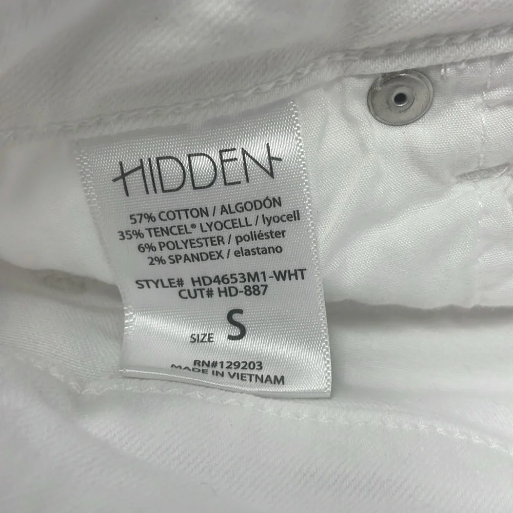 Hidden White Frayed Hem Women Shorts Size Small Excellent Condition